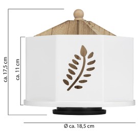 ONVAYA® Wooden Desk Organiser, Leaf Design, Pen Holder for Desk, Office and Children, Rotating Pen Box, Pen Holder, Pen Organiser, Modern Design