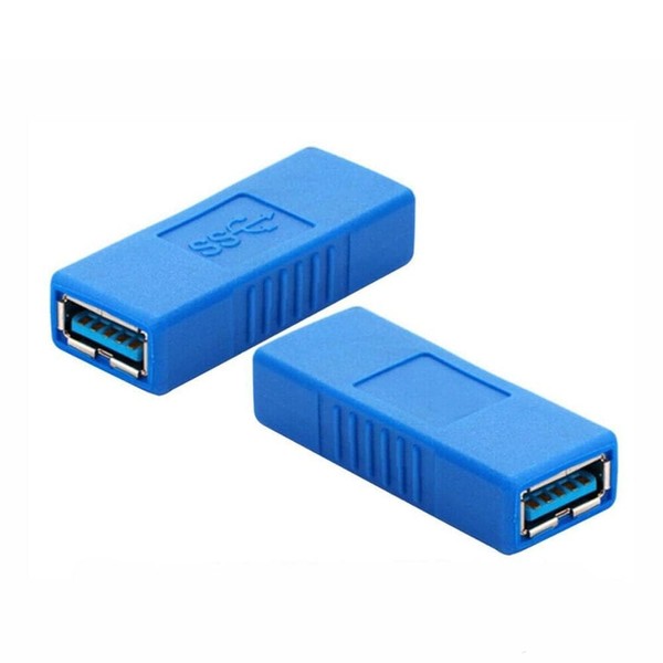 2 pack Type A Female to Female Joiner Coupler Cable USB 3.0,Gender Changer Adapter Connector,Standard Socket Cables Extender Converter, Extend and Connect USB Cables with PC Laptop & More