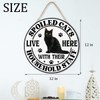 Black Cat Wood Hanging Sign for Front Door, Cat Gifts