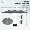 MFSTUDIO 15ft Double Sided Patio Umbrella with Base Included, Outdoor