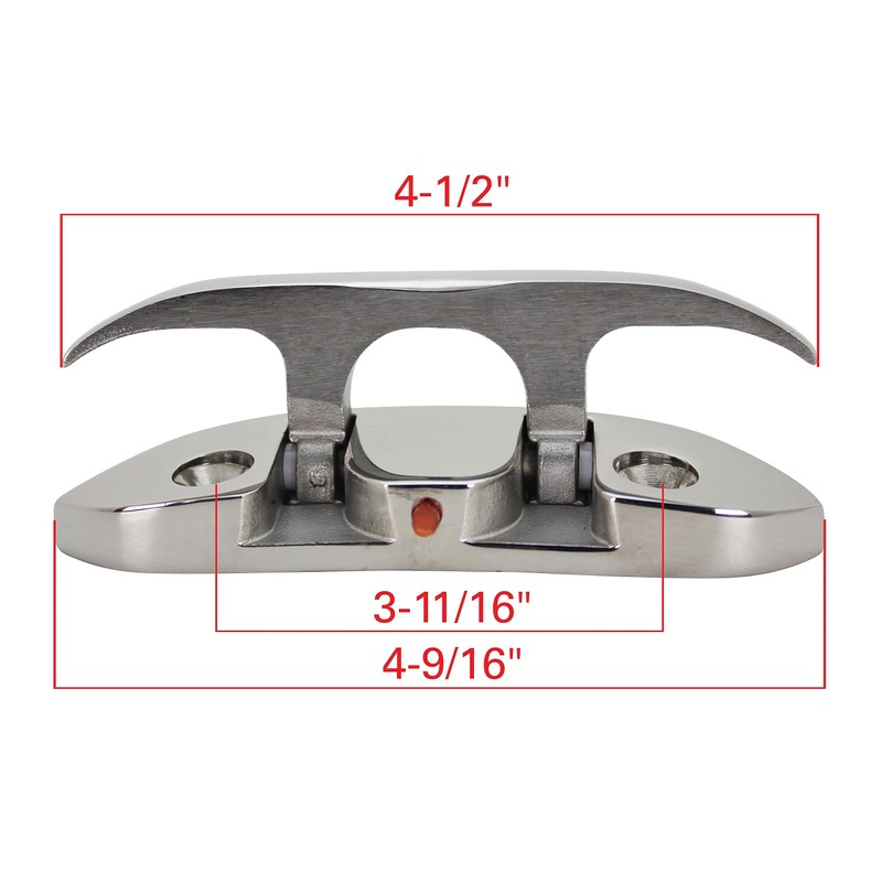 Extreme Max 3006.6631.4 Folding Stainless Steel Cleat - 4-1/2”, Value