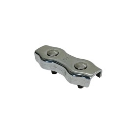 Unbranded Stainless Steel 304 Duplex Clip 2-Post Cable Wire Clamp for 3/8" Wire Rope 4 PCS