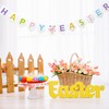 BCCSNNM Happy Easter Banner,Felt Easter Bunny Garland for Wall Mantel