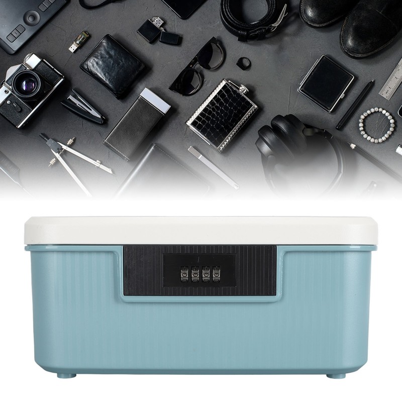 9L Capacity Lockable Storage Trunk for Files Document Organizer Double
