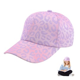 EujRcf Kids Baseball Cap, Children's Sun Hats, Adjustable Kids Trucker Hats, Leopard, Summer Sun Protection Hat, Sun Visor Baseball Cap Pink