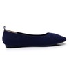 VenusCelia Zapato plano de punto flexible para mujer, Azul Marino,