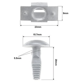JNNJ 10 Pairs of Aluminium Alloy Clips for the Bottom of the Engine Cover, Mounting Car Engine Underbody Mounting Clip Protection Screws, Clips for 206 807
