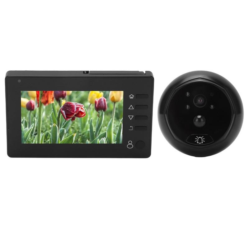 Digital Peephole Viewer Video Doorbell Camera 4.3in Indoor Monitor PIR