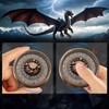 Lkjsjjns Roulette Dice Spinner, Spinner DND Dice Set,Metallic 20 Sided
