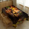 LORCARVIS Elegant Wine Glasses and Bottles Tablecloths Winery Farmhouse Polyester