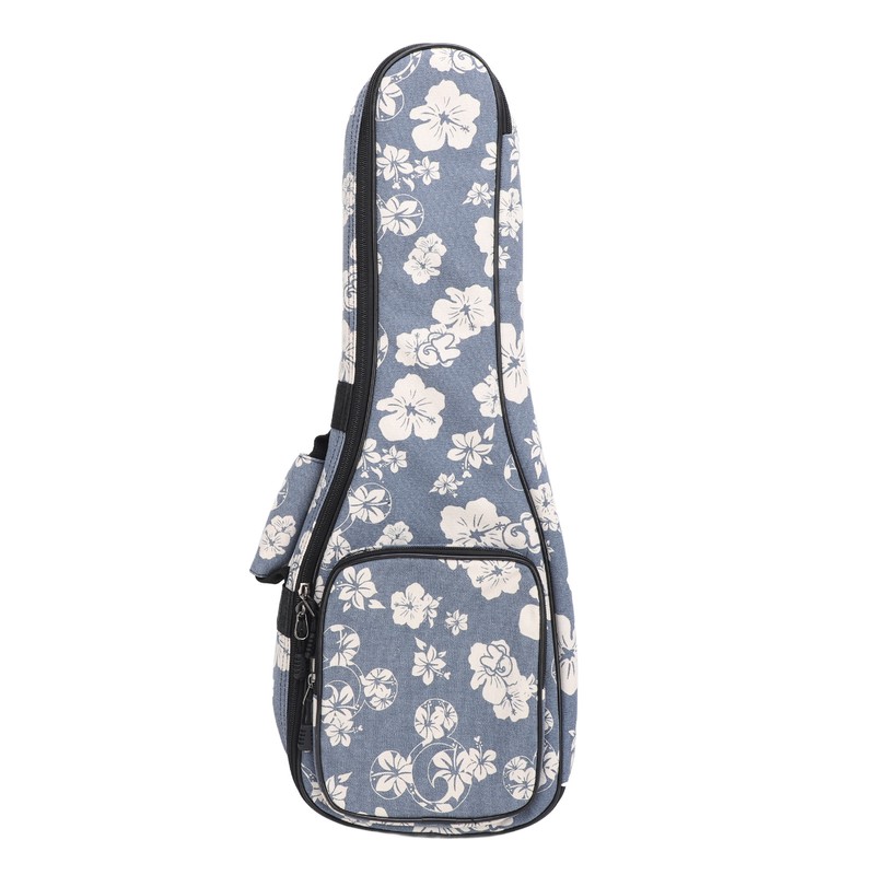 Ukulele Case Backpack Hawaiian Hibiscus Flower Pattern Thickened Ukulele Padded