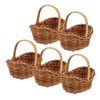 Levemolo 5pcs Handwoven Portable Basket Decorative Tiny Flower Holders with