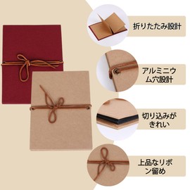 DEVENTORZ Handmade Album, DIY, Foldable, Accordion Type, Scrapbooking, Photo Album, Large Capacity, Durable, Craft, Photo Book, Cardboard, Anniversary, Wedding, Graduation, Birthday, Celebration