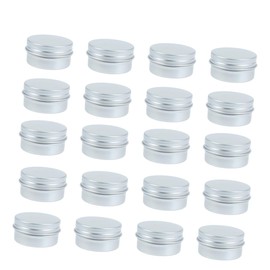 Healeved Portable 20pcs Travel Makeup Containers 20ml Aluminium Jars Screw Lid for Cosmetics