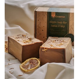 2-Pack Olive & Laurel Oil Soap - Made with 30% Laurel Oil - Traditional Handmade Ghar Soap (2 x 180g) - Suitable for All Skin & Hair Types- Savon Traditionnel et Fait à la Main (Huile d'Olive & Huile de Laurier) - Product of Turkey