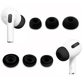 ALXCD 3 Pairs Ear Tips Compatible with AirPods Pro, S/M/L 3 Sizes Silicon Earbuds Tips Eargel Replacement Eartips, Compatible with AirPods Pro [Black S/M/L]