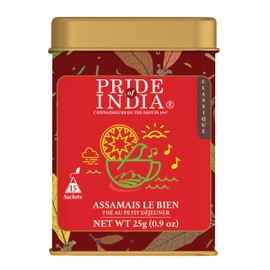 Pride Of India Natural Indian Assam Black Tea, 25 Tea Bags