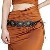 Western Chunky Wide Disc Belt for Women Plus-Size Boho Hollow