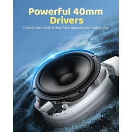 awatrue Kids Headphones Wireless, 50H Playtime, Safe Volume 85/94dBA, Foldable & Stereo Sound, Bluetooth 5.4 Over Ear Kids Bluetooth Headphones for Girls/Boys/Teens/School, White