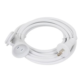 WEIMALL Power Extension Cord, Outdoor, Extension Cord, 6.9 ft (3 m), Waterproof Cap, Waterproof, Splashproof, Maximum Usage Limit, 875W, Illumination, Gardening, Garden Light, Garden, Events, Camping