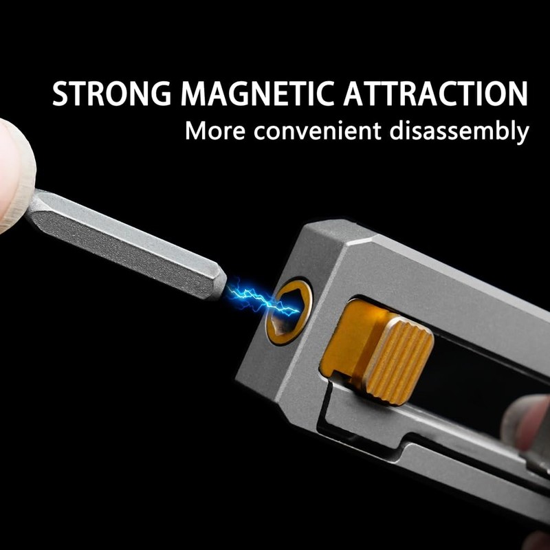 Vkyipg Titanium Alloy Screwdriver Magnetic Small Maintenance Combination Multifunctional Portable