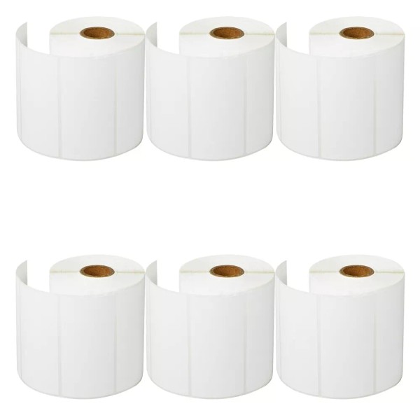 diveinprint 6ROLL Perforated 750 Address Barcode UPC Labels P/R 4X2