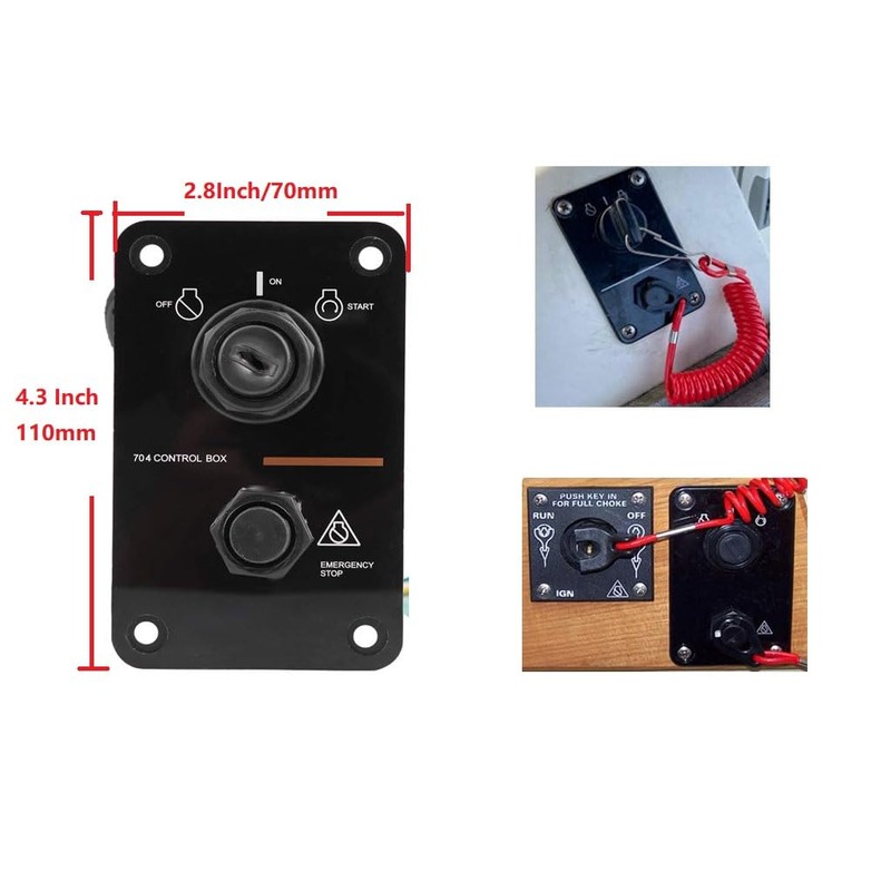 Single Engine Key Switch Panel 704 Control Box for Yamaha