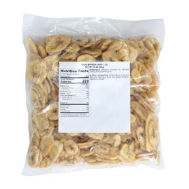 Dried Banana Chips, 1 Pound Bag Banana Chips, Dried Fruit, Dehydrated Bananas, The Hampton Popcorn & Candy Company