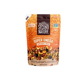 Second Nature Super Omega Smart Snack Mix, 10 oz. Resealable Pouch (Pack of 6) – Certified Gluten-Free Snacks