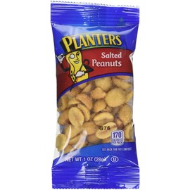 Planters Nuts on the Go Salted Peanuts, 1 oz single-serve bags, 144 Bags Total