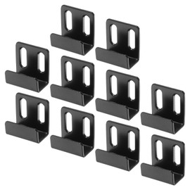 uxcell 10Pcs Mounting Bracket, 35x36mm Stainless Steel Tile Display Wall Hanger, Wall Mounted Hook Fastener Bracket for Mirrors Picture Frames, Black