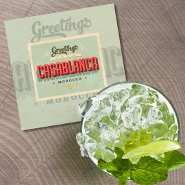 Unbranded Casablanca Morocco Vintage Greetings 4'' X 4'' Square Wooden Coaster