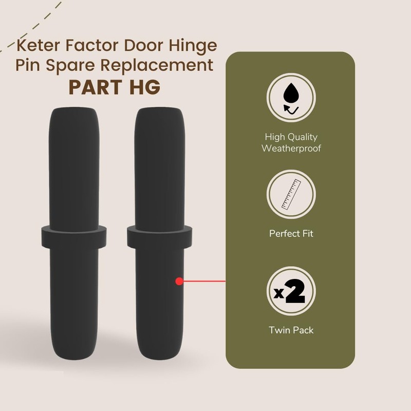 Replacement Shed Hinge Pin Upgrade Compatible with Keter Factor -