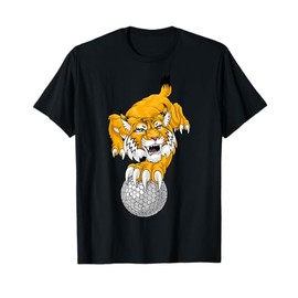 Wildcat Bobcat Lynx Golf Ball Cartoon Character T-Shirt