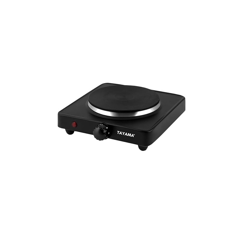 Tayama Single Burner 5.8 in. Black Diecast Hot Plate with