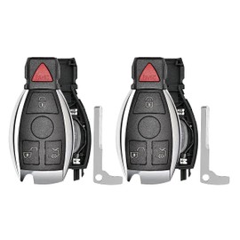 2X New Replacement Remote Key Fob Shell / CASE Compatible with & Fit for Mercedes Vehicle - MPN IYZDC07-03 (NO Electronics or Chip Inside)