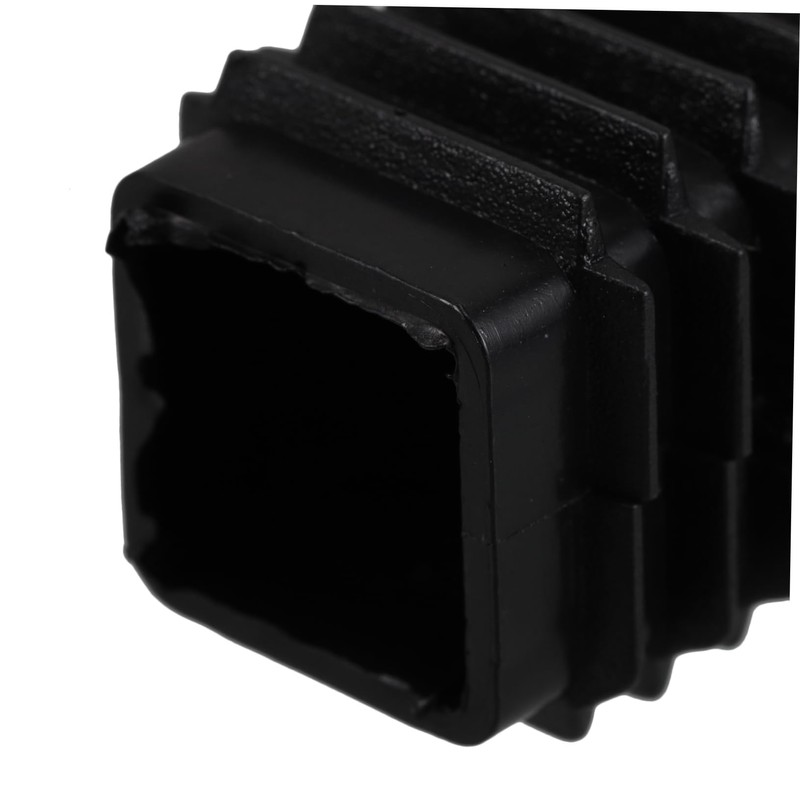 Operitacx 4pcs Square Tube Foot Pad Height Increase Plugs Threaded