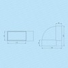 90° bend duct bend horizontal exhaust air supply air ventilation