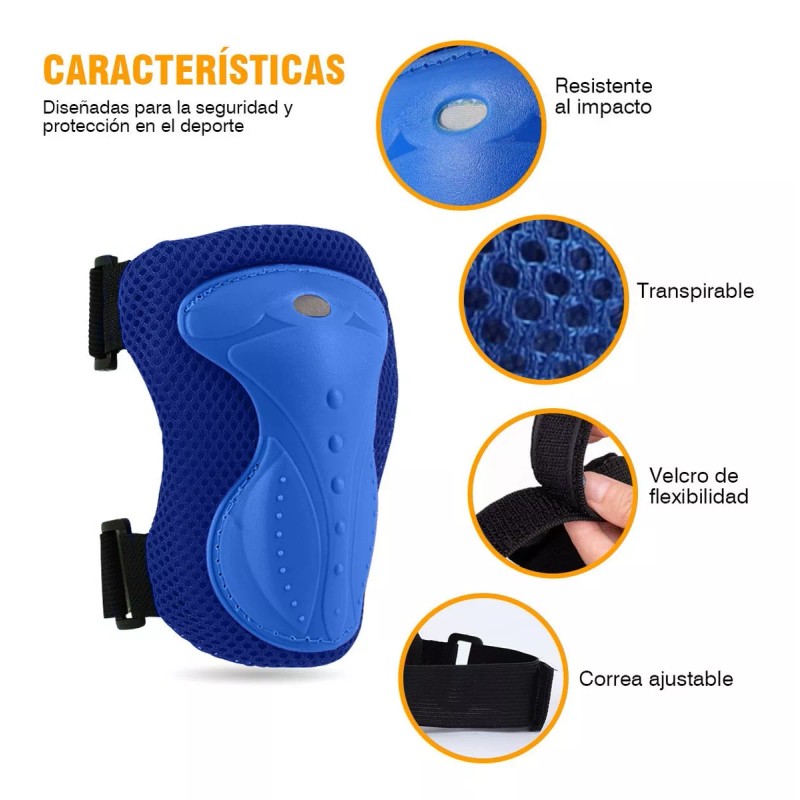 Trixter Kit De Protecciones Con Rodilleras Codilleras Muñequeras 6pz