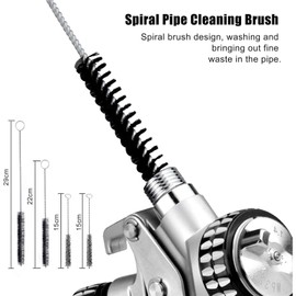 17pcs Multi-Purpose Spray Gun Cleaning Kit,Nylon Brushes Paint Gun Cleaning Kit Mini Brushes & Needles for Clean Airbrush Nozzles Spray Guns Tattoo Equipment (17)