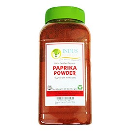 Indus Organics Paprika Powder, 1 Lb Jar, Premium Grade, High Purity, Freshly Packed