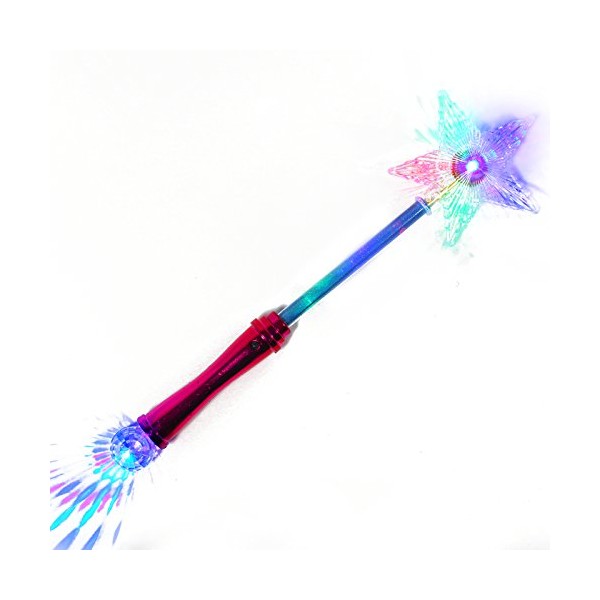 The Glow Company UK New Super Bright Flashing Star Wand With Disco Ball Effect