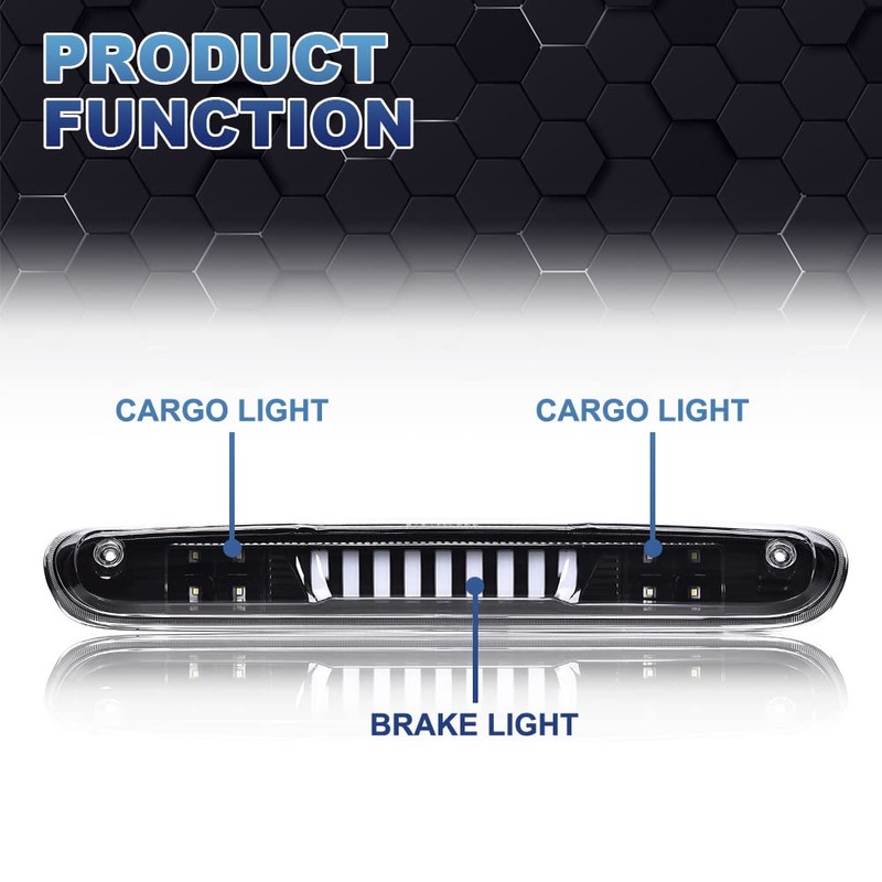 PIT66 LED 3rd Brake Light, Compatible with 2007-2014 Chevy Silverado/2007-2014
