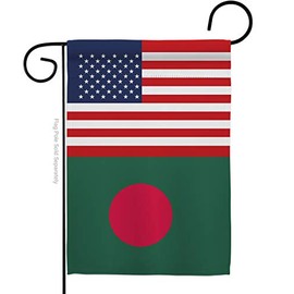 Nationality Bangladesh US Friendship Garden Flag Regional Nation International World Country Particular Area Small Decorative Gift Yard House Banner Made in USA 13 X 18.5