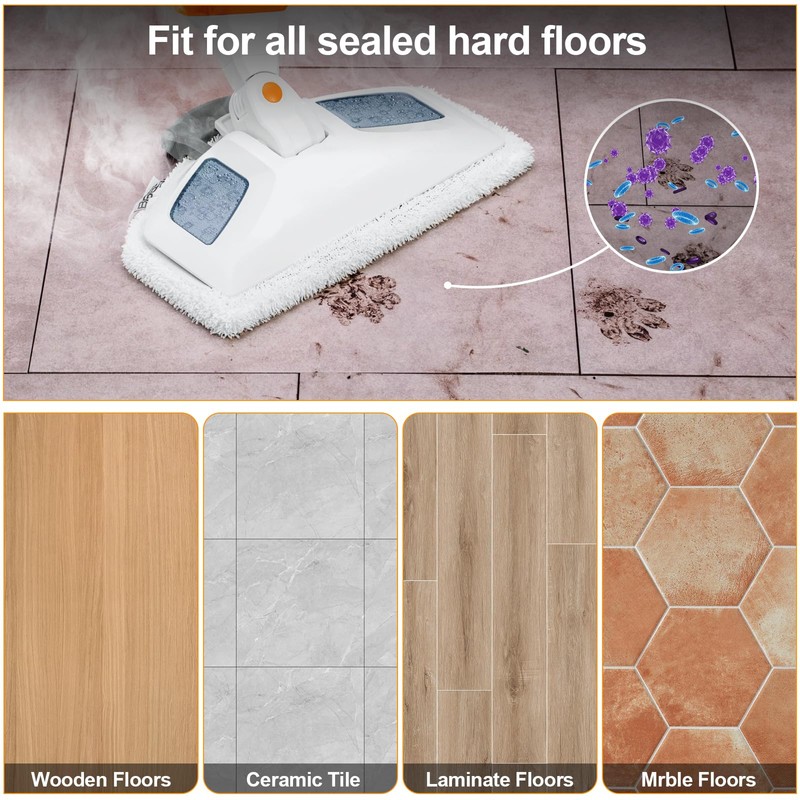 4 PACK Steam Mop Replacement Pads Compatible with Bissell Powerfresh