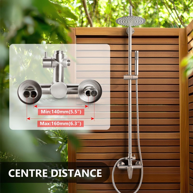 Outdoor Shower Kit,Outdoor Shower Fixtures Faucet System Single Handle Brass