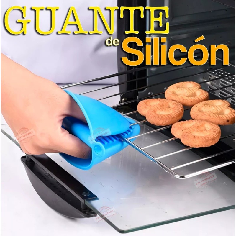 J.H. Company Guantes Cocina De Silicon Proteccion Calor Cocina Hogar