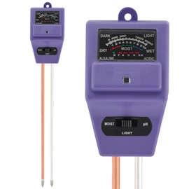 Arcadia Garden Products WN39 Worm Nerd Compost Bin and Garden Soil 3-in-1 Meter for Measuring Moisture, Light, pH, Purple