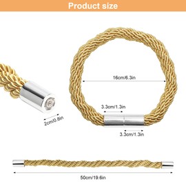 Magnetic Curtain Tiebacks Pack of 4 Stylish Curtain Cord & Curtains Tiebacks for Thick Curtains 54 cm Tieback Magnetic Gold for Living Room Bedroom Curtain Holder