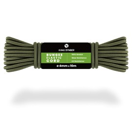 Kamu Synber Bungee Cord 4mm x 10m Elastic Shock Cord Bungee Rope for Tarpaulin, Kayak, Tie Down, Camping | Army Green